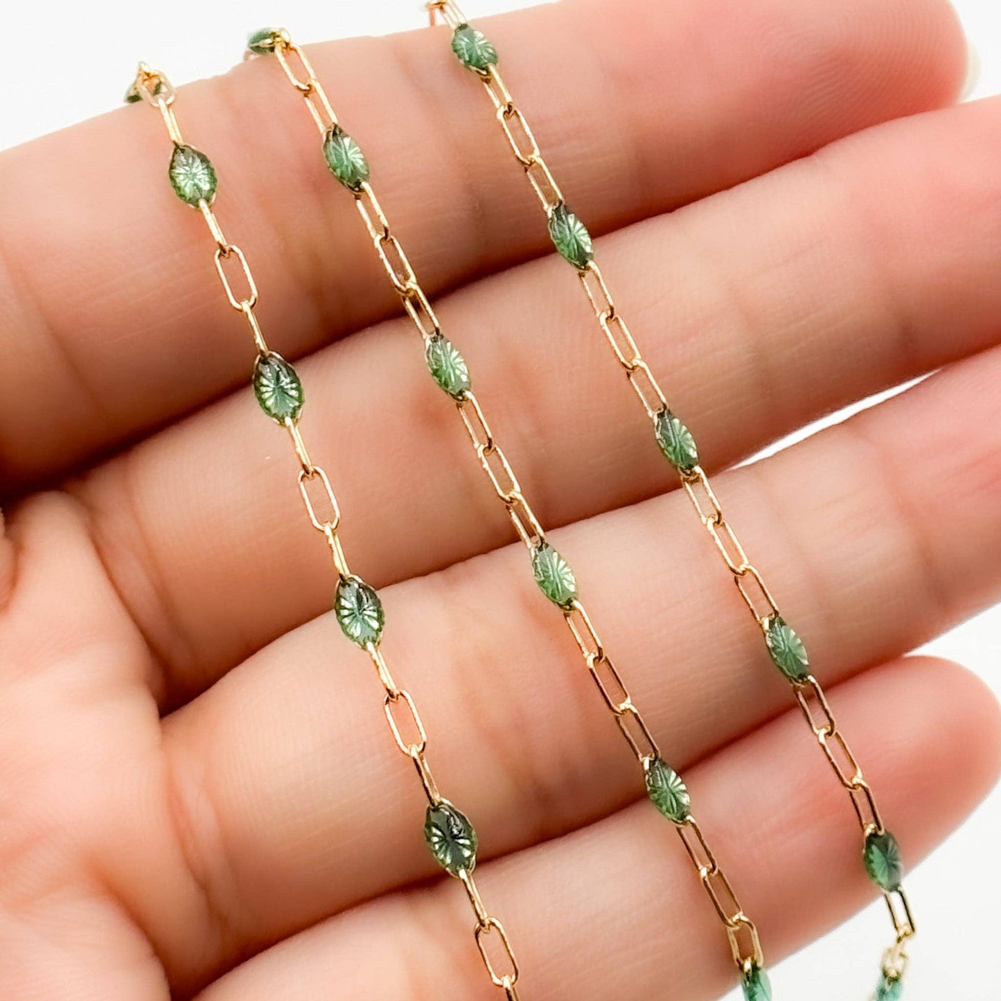 V250ENGF. 14k Gold Filled Enamel Satellite Chains: Wine / 1.1mm-2mm / Satellite
