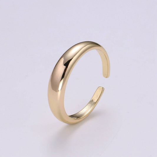 Simple Gold Ring Adjustable Ring Open ring for Stacking Ring Minimalist Jewelry in 18k gold filled US Size 6 R324