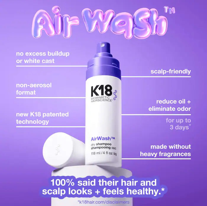 K18 AirWash Non-Aerosol Dry Shampoo