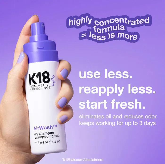 K18 AirWash Non-Aerosol Dry Shampoo
