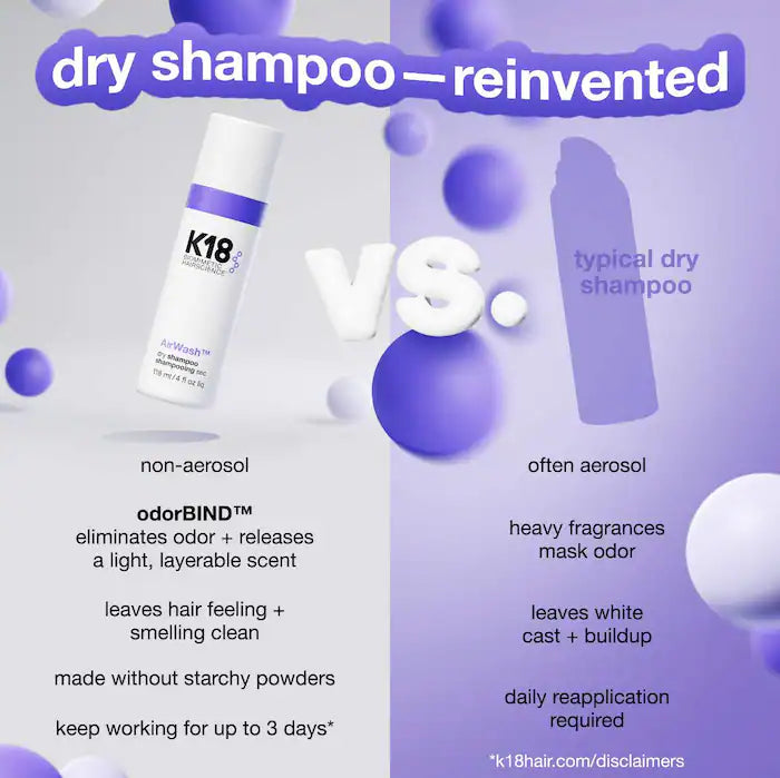 K18 AirWash Non-Aerosol Dry Shampoo