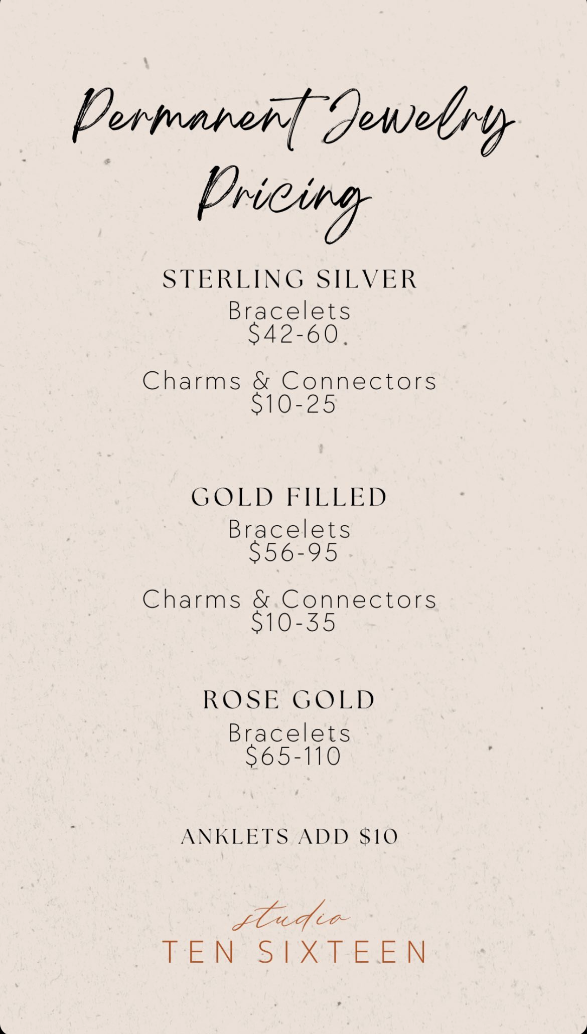 Permanent jewelry collection Sherwood Park Edmonton