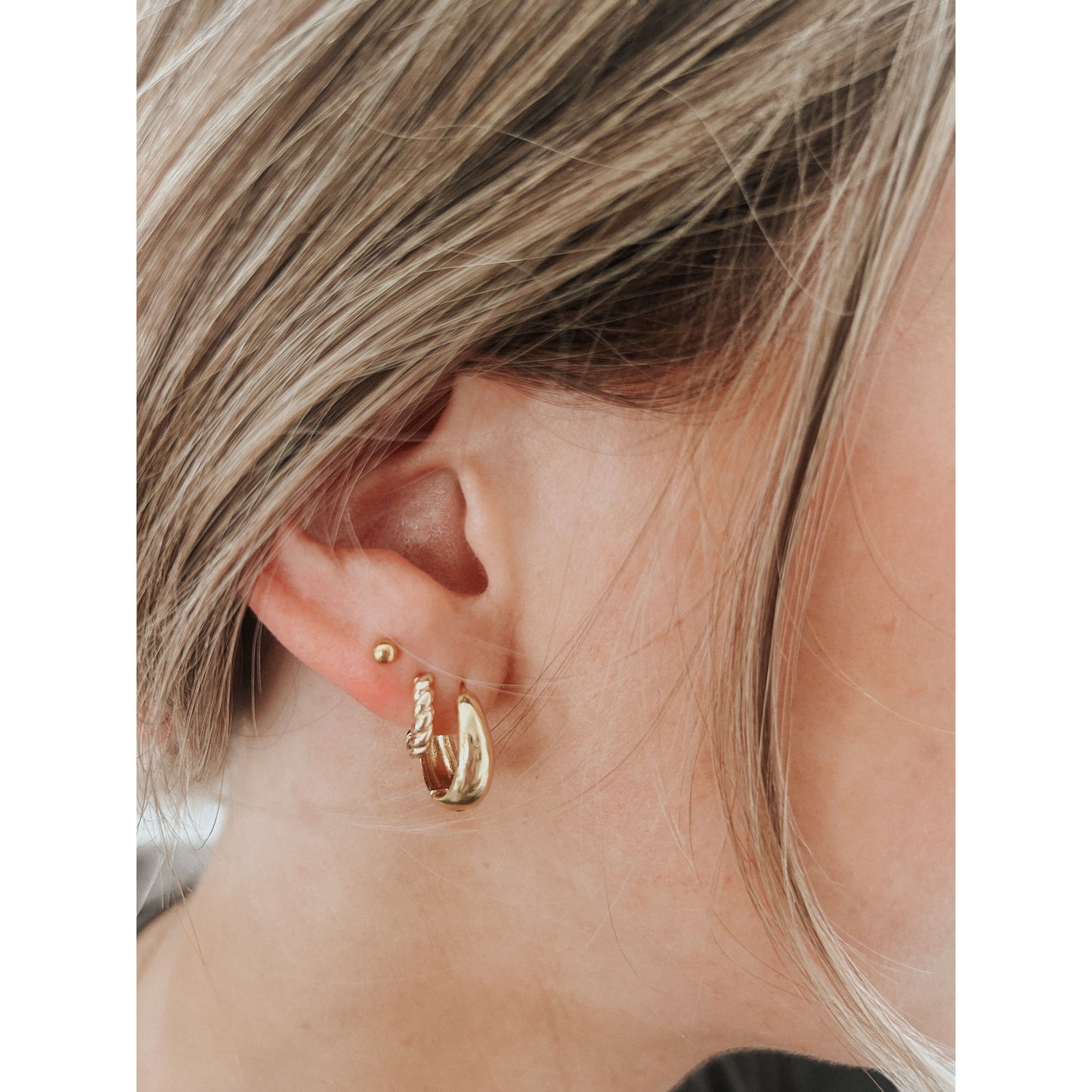 Brea Huggie Hoop Earrings