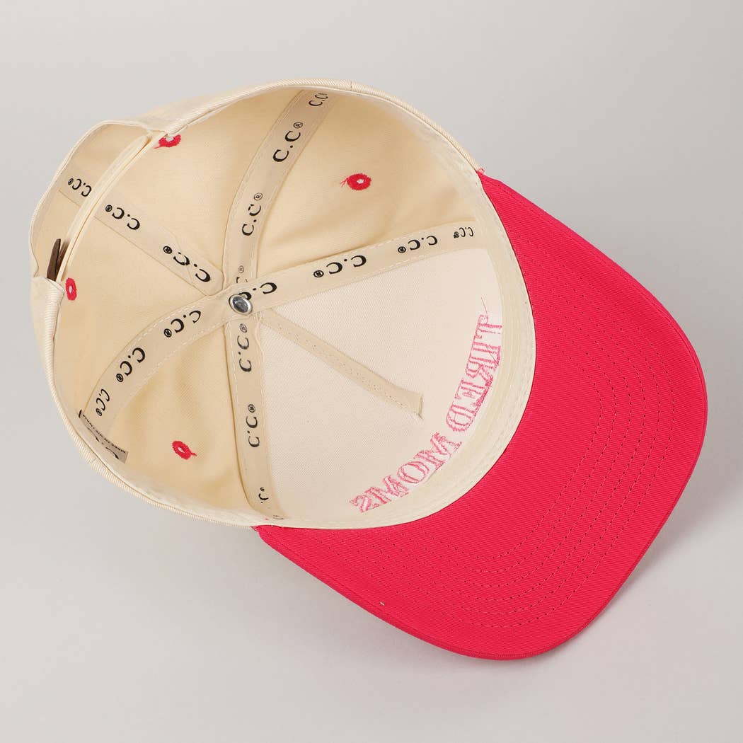 Tired Moms EST Social Club 24/7 Trucker Hat: Beige