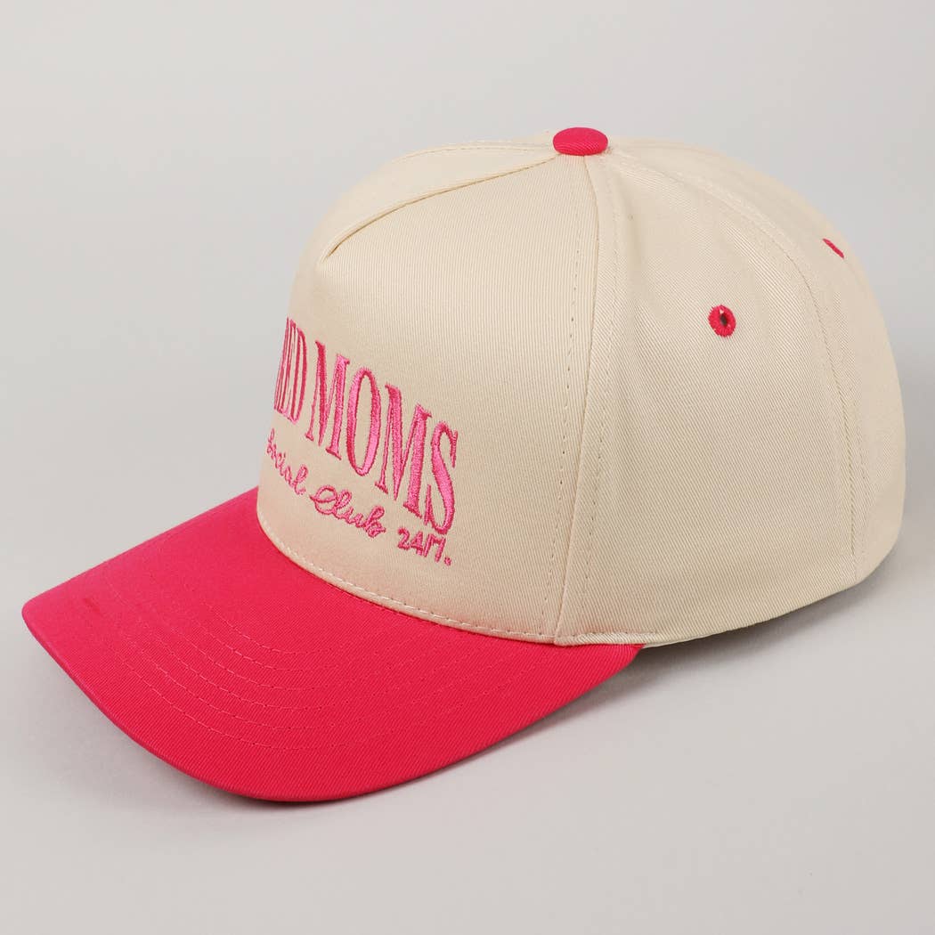 Tired Moms EST Social Club 24/7 Trucker Hat: Beige