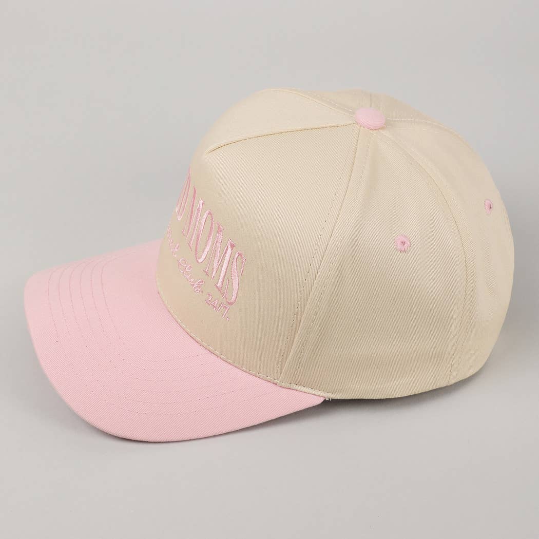 Tired Moms EST Social Club 24/7 Trucker Hat: Beige