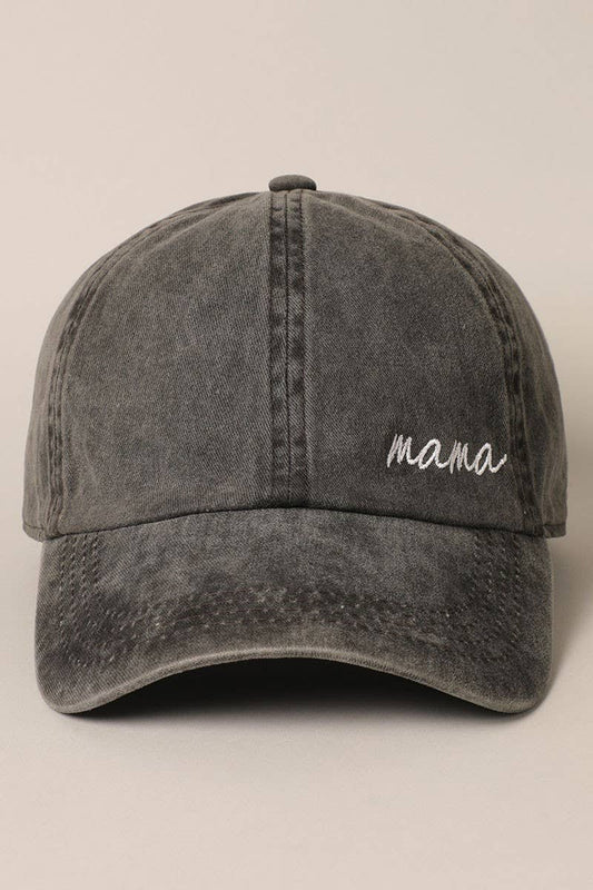Mama Baseball Cap Black