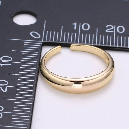 Simple Gold Ring Adjustable Ring Open ring for Stacking Ring Minimalist Jewelry in 18k gold filled US Size 6 R324
