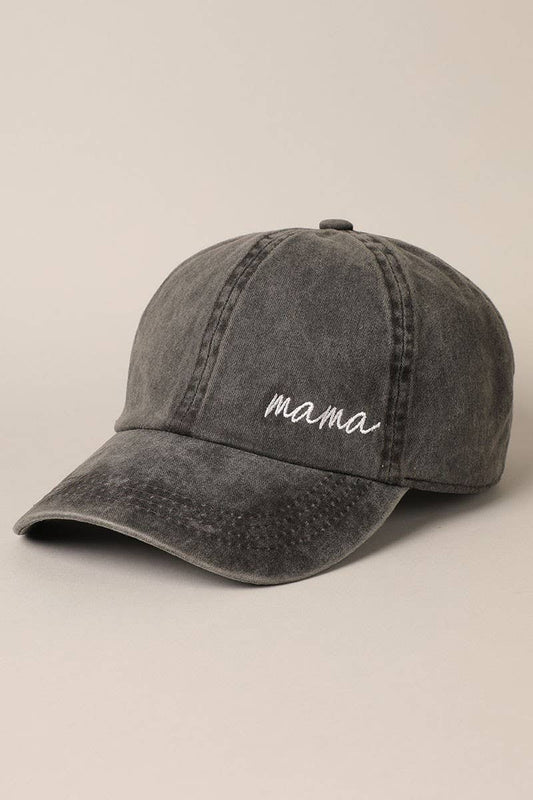 Mama Baseball Cap Black
