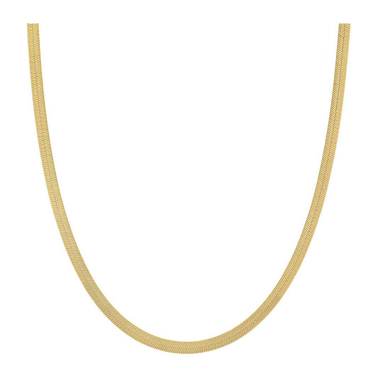 Herringbone Chain Necklace | 18K Gold Filled Herringbone Cha: 3mm - 16 Inch + 2 Inch Extender